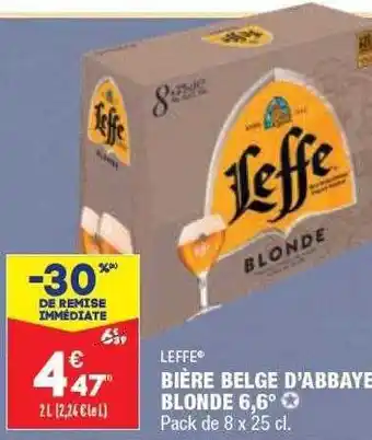 ALDI Bière belge d'abbaye blonde 6,6° leffe offre
