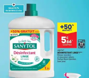 ALDI Désinfectant linge sanytol offre
