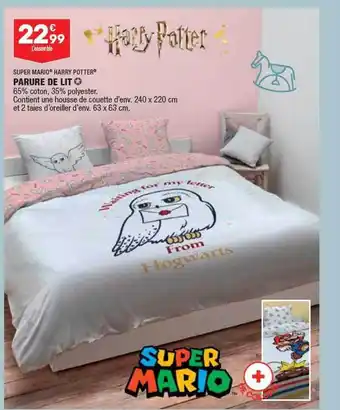 ALDI Parure de lit super mario, harry potter offre