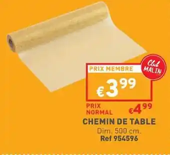 Trafic Chemin de table offre