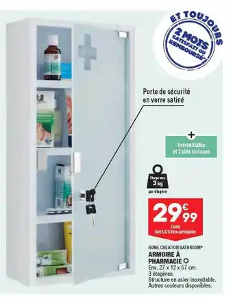 ALDI Armoire à pharmacie home création bathroom offre