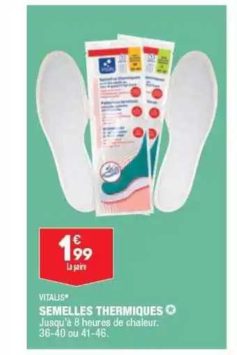 ALDI Semelles thermiques vitalis offre