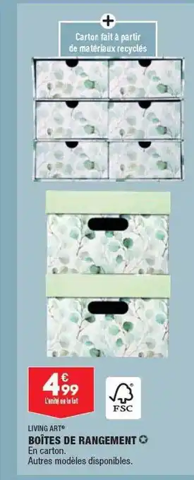 ALDI Boîtes de rangement living art offre