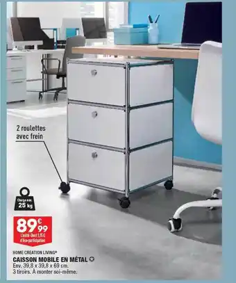 ALDI Caisson mobile en métal home création living offre