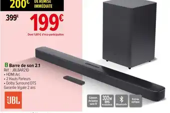 Carrefour Barre de son 2.1 offre