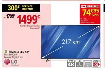 Carrefour LG Televiseur led 4k offre