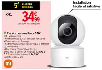 Carrefour Camera de Surveillance 360 offre