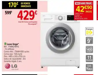 Carrefour LG Lave Linge offre