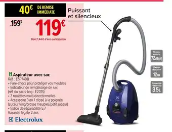 Carrefour Electrolux Aspirateur Avec Sac offre
