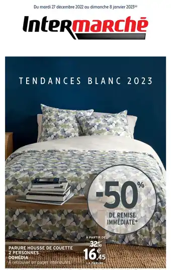 Intermarché Parure de Housse de Couette 2 Personnes Domedia offre