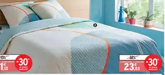 Intermarché Parure Housse de Couette 2 Personnes Avec 2 taies d'Oreiller Domédia offre