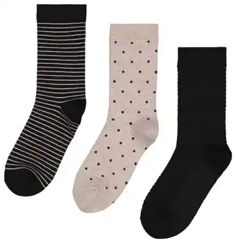 HEMA 3 paires de chaussettes femme avec bambou camel offre