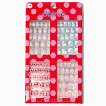 Claire's Faux ongles autocollants vegan fêtes de fin d’année - lot de 4 offre
