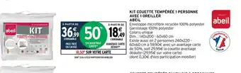 Intermarché Kit Couette Tempérée 1 Personne Avec 1 Oreiller Abeil offre