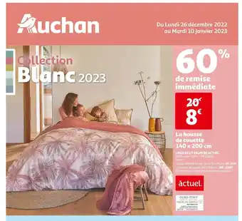 Auchan Linge de Lit Palmyre Actuel offre