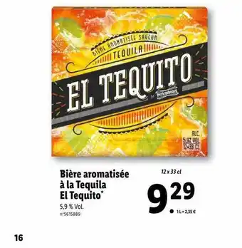Lidl Bière aromatisée à la tequila el tequito offre