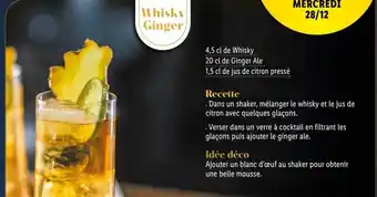 Lidl Whisky ginger offre