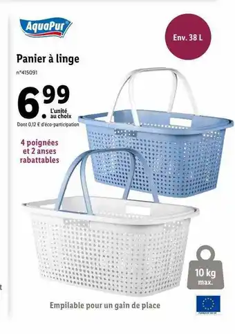 Panier à linge aquapur