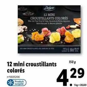 Lidl 12 mini croustillants colorés deluxe offre