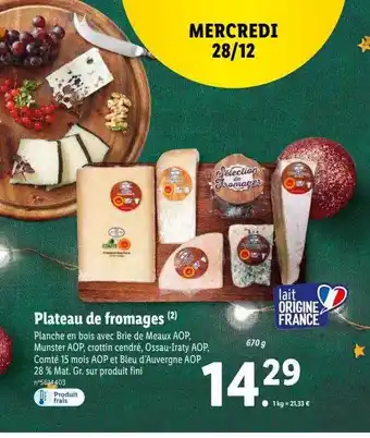Lidl Plateau de fromages offre