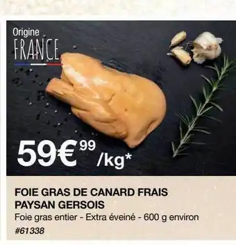 Costco Foie gras de canard frais paysan gersois offre