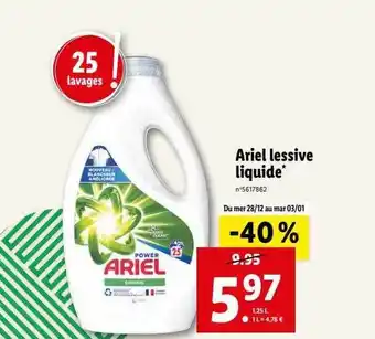 Lidl Ariel lessive liquide offre