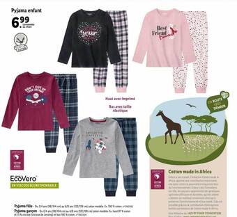 Lidl Pyjama enfant offre
