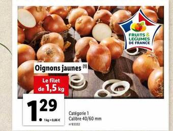 Lidl Oignons jaunes offre