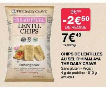 Costco Chips de lentilles au sel d'himalaya the daily crave offre