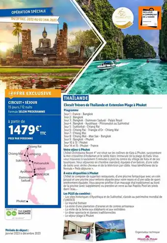 Thaïlande : circuit trésors de thaïlande et extension plage à phuket