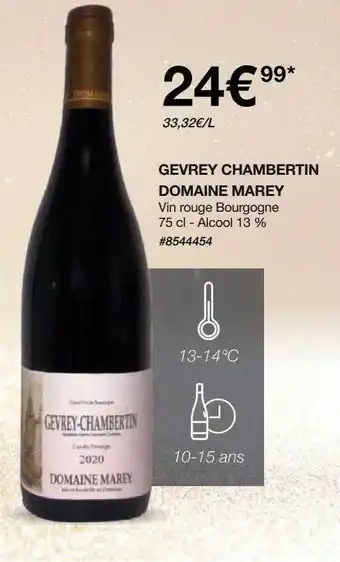Costco Gevrey chambertin domaine marey offre