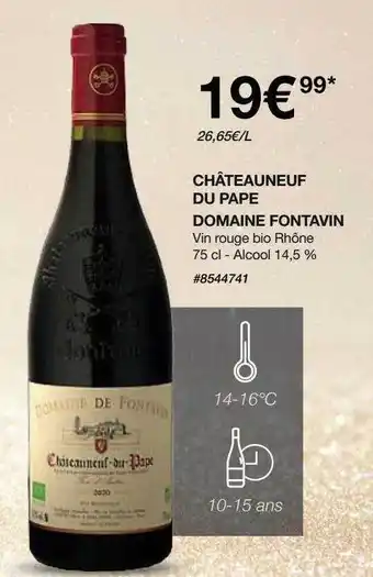 Costco Châteauneuf du pape domaine fontavin offre