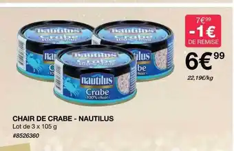 Chair de crabe - nautilus
