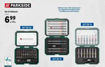 Lidl Set d'embouts parkside offre