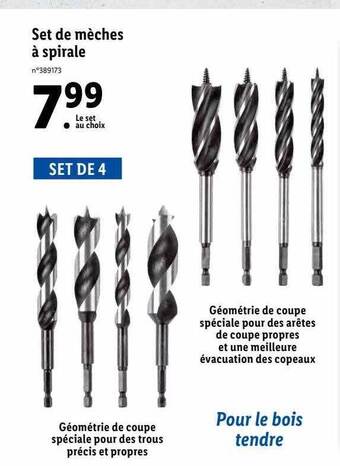 Lidl Set de mèches à spirale offre