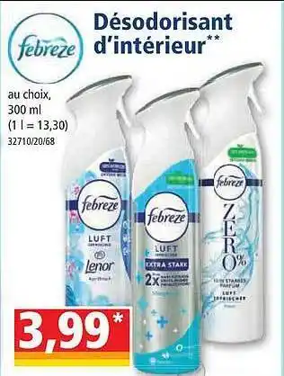 Norma Désodorisant d'intérieur febrèze offre