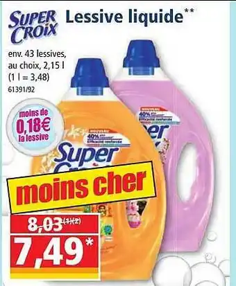 Norma Lessive liquide super croix offre