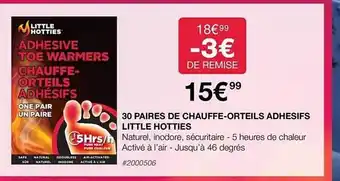 Costco 30 paires de chauffe-orteils adhésifs little hotties offre