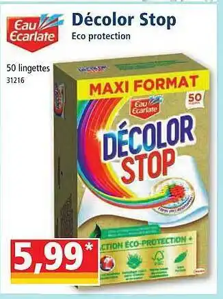 Norma Décolor stop eco protection eau écarlate offre