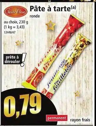 Norma Pâte à tarte ronde offre