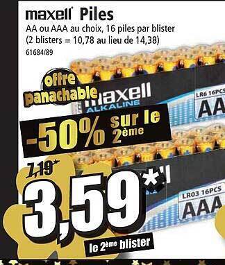 Norma Maxell piles offre