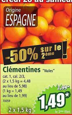 Norma Clémentines offre