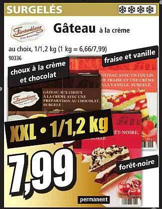Norma Gâteau à la crème offre