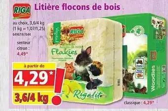 Norma Litière flocons de bois riga offre