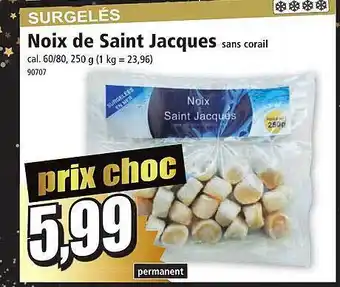Norma Noix de saint jacques sans corail offre