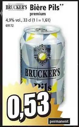 Norma Bière pils premium brucker's offre