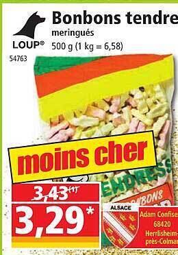 Norma Bonbons tendre meringués loup offre