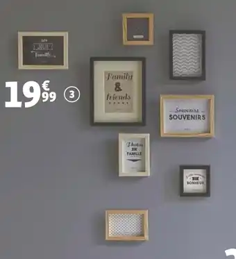 Auchan Lot 8 Cadres Bois/Noir offre