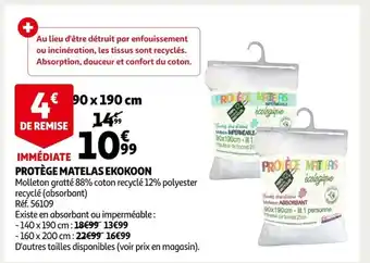 Auchan Protège Matelas Ekokoon offre