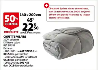 Auchan Couette Polaire offre